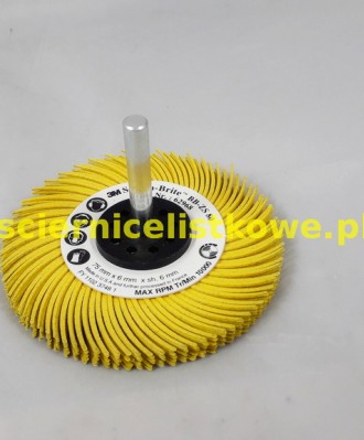 Szczotka Bristle BB-ZS z trzpieniem 75x6x6 P080 żółta