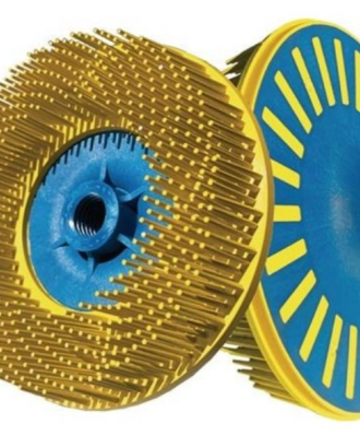 Szczotka nylonowa BD-ZB doczołowa 115xM14 P080 żółta TYROLIT SUNBURST COARSE