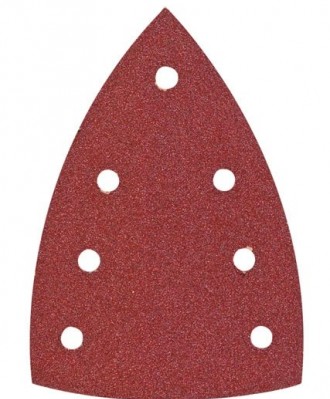 Krążek ścierny rzep trójkąt DELTA 98x148mm P150 KP508E/KP222 7-OTWORÓW