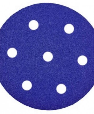 Krążek ścierny na rzep  90mm P040 BORA1 DEERFOS 7-OTWORÓW STAL/INOX