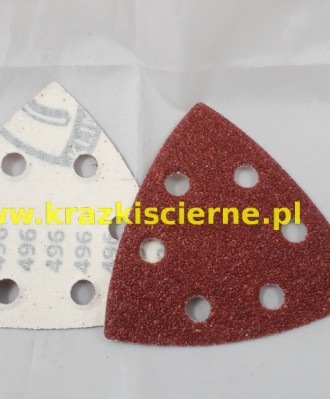 Krążek ścierny na rzep trójkąt DELTA 96mm P400 KP222 6-OTWORÓW