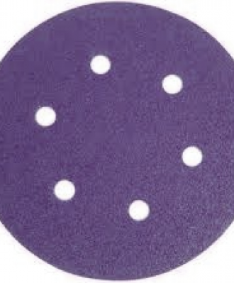 Krążek ścierny na rzep 150mm P180 BORA1 DEERFOS 6-OTWORÓW STAL/INOX