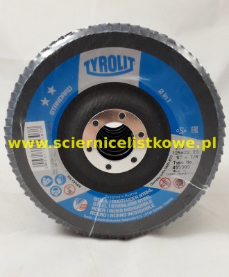 Ściernica listkowa talerzowa 125x22 P040 TYROLIT STANDARD płaska