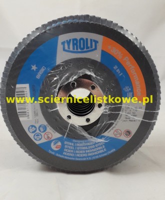 Ściernica listkowa talerzowa 125x22 P120 TYROLIT BASIC wypukła