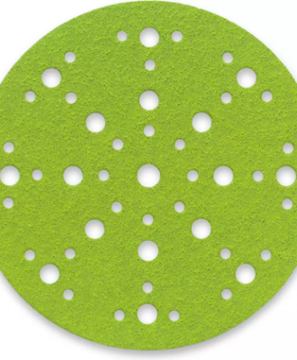Krążek ścierny na rzep 150mm P150 49-OTWORÓW SIA1550 siapower (zielony)