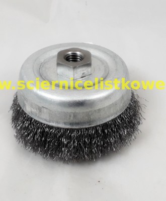Szczotka doczołowa 80mm z gwintem M14 INOX