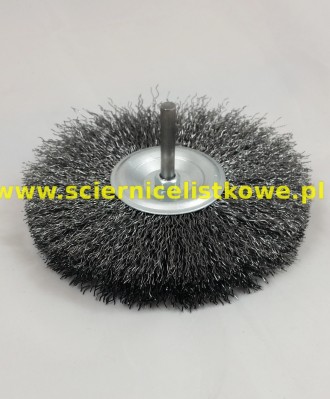 Szczotka tarczowa 120mm z trzpieniem 6mm SZCZOTEX